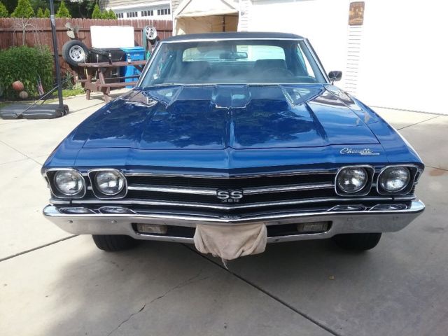 1969 69 chevelle ss 396 big block 4 speed very nice condition blue