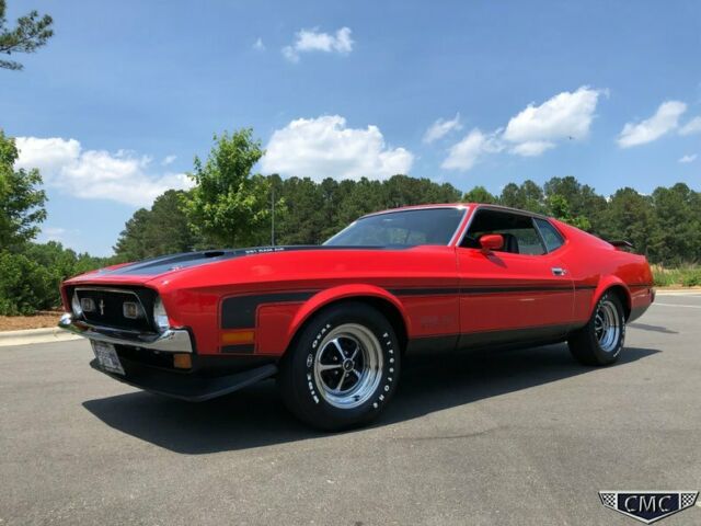 1971 mustang boss 351 red deluxe marti report rotisserie restored financing