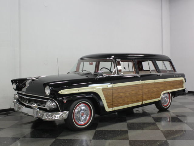 272 y-block v8, 3 speed manual, ac, very correct & stock country squire wagon!