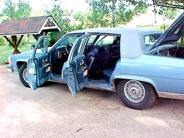 1989 cadillac brougham blue leather ac low miles nice beautiful car