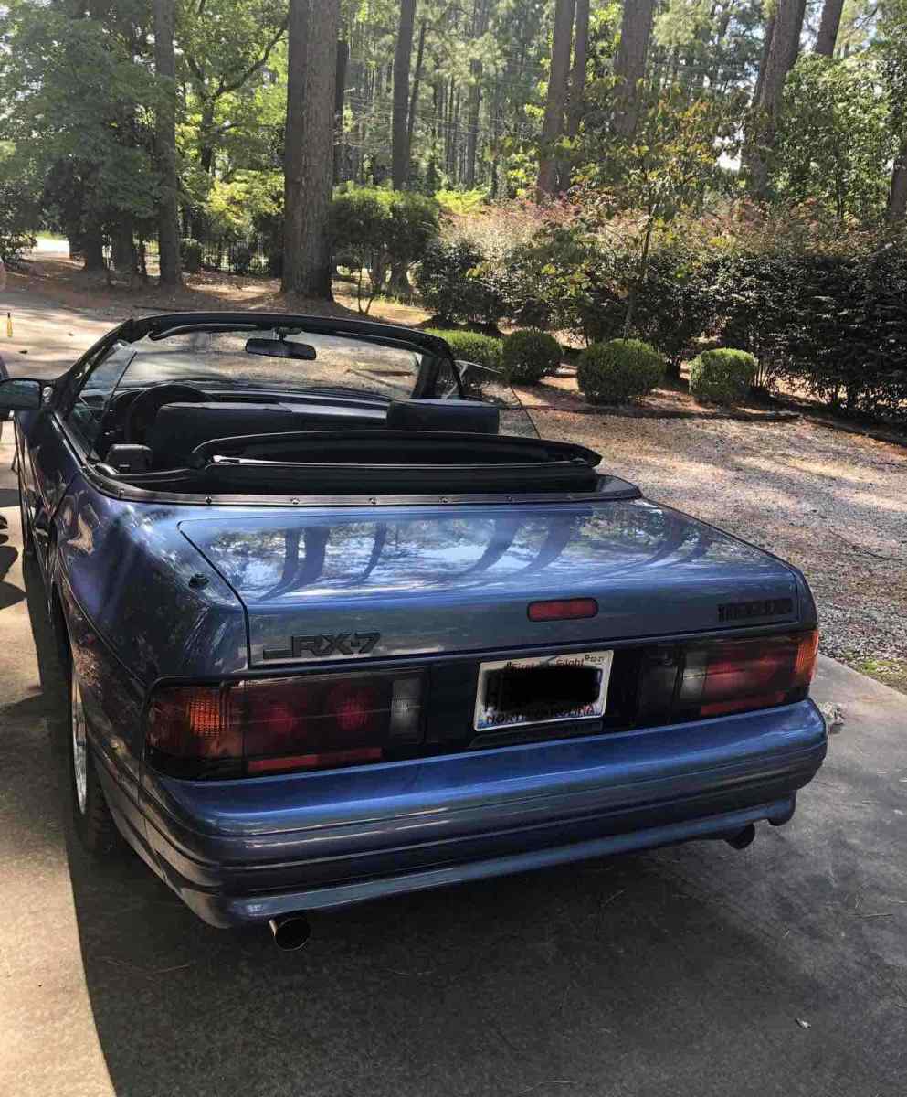 1990 mazda rx-7 convertible blue rwd, manual, rare car with 8,443 low miles
