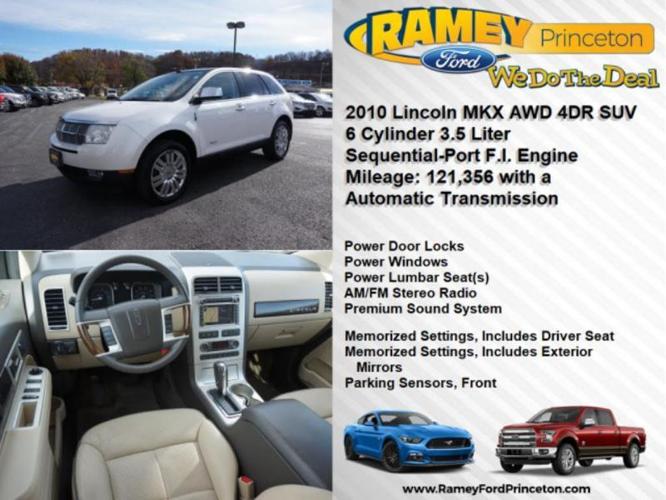 2010 lincoln mkx base awd 4dr suv for sale in elgood, west virginia