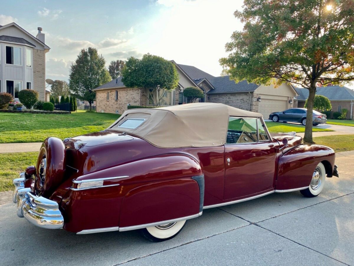 beautiful 1947 lincoln continental convertible v12 restored - stunning must see