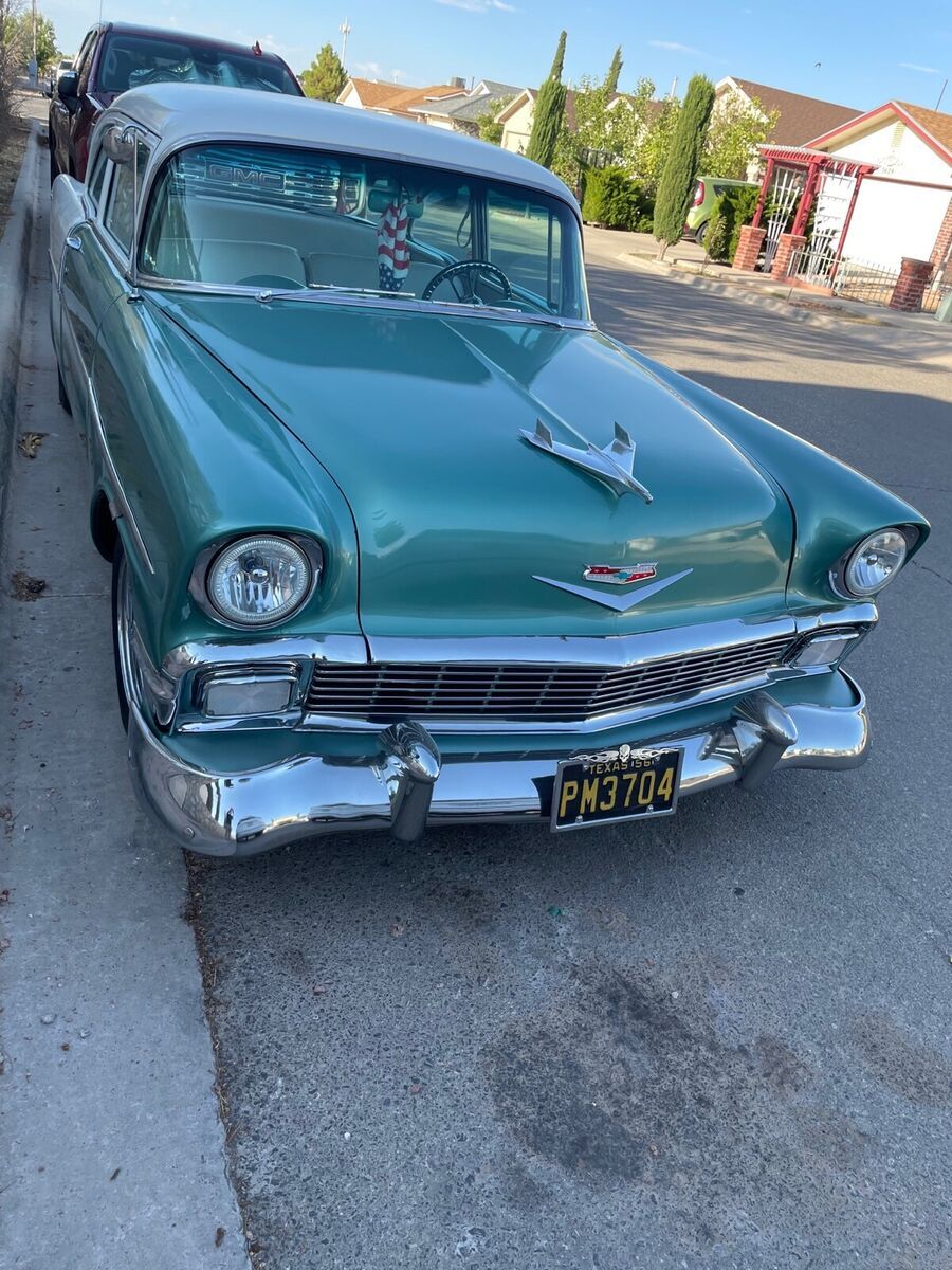 1956 chevrolet 210 sedan green rwd manual 210
