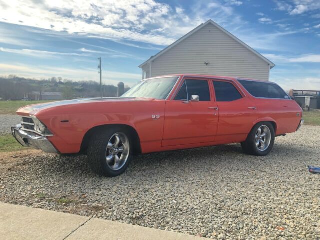 1969 chevelle wagon ss clone 454, auto trans, ac, black interior