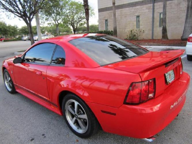 2000 ford mustang stickshift v6 3.8l mach1 rims/stereo . clean carfax in miami lakes, fl