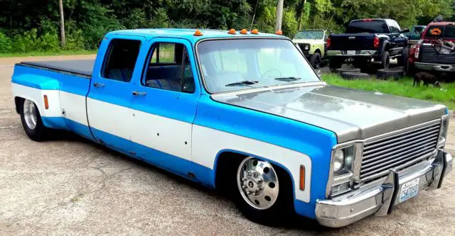 1973 3500 crew dually 454 truck 3+3 bagged air ride new 19.5 alcoas patina pro