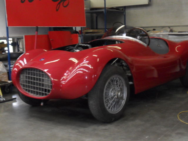 osca 1500 cc barchetta mm ferrari red, same as cisitalia and maserati
