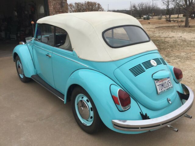 1971 super beetle convertible baby blue colored 12151 miles - tuscola texas!