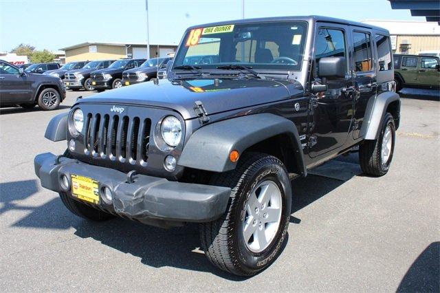 used 2018 jeep wrangler jk 4wd unlimited sport bellingham, wa 98226 for sale in bellingham, washington