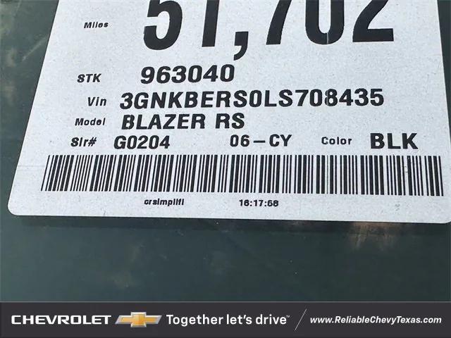 2020 chevrolet blazer rs