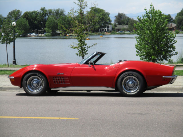 1971 chevrolet corvette stingray convertible #,s match 350-270h.p. auto. mint!