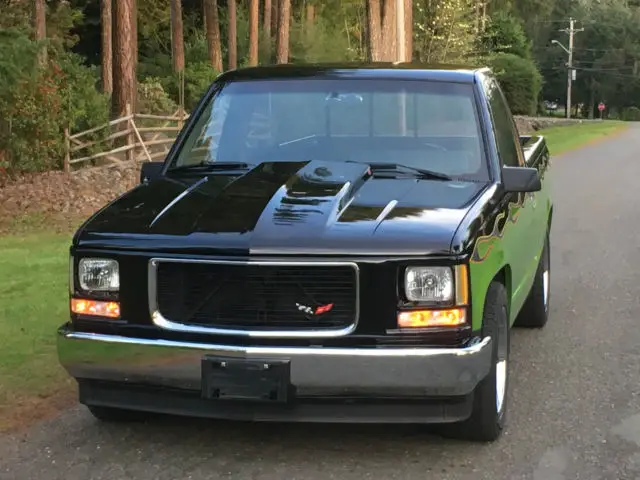 hot rod 1988 chevrolet shortbox 383 stroker lowered chevy short bed gmc 18" rims