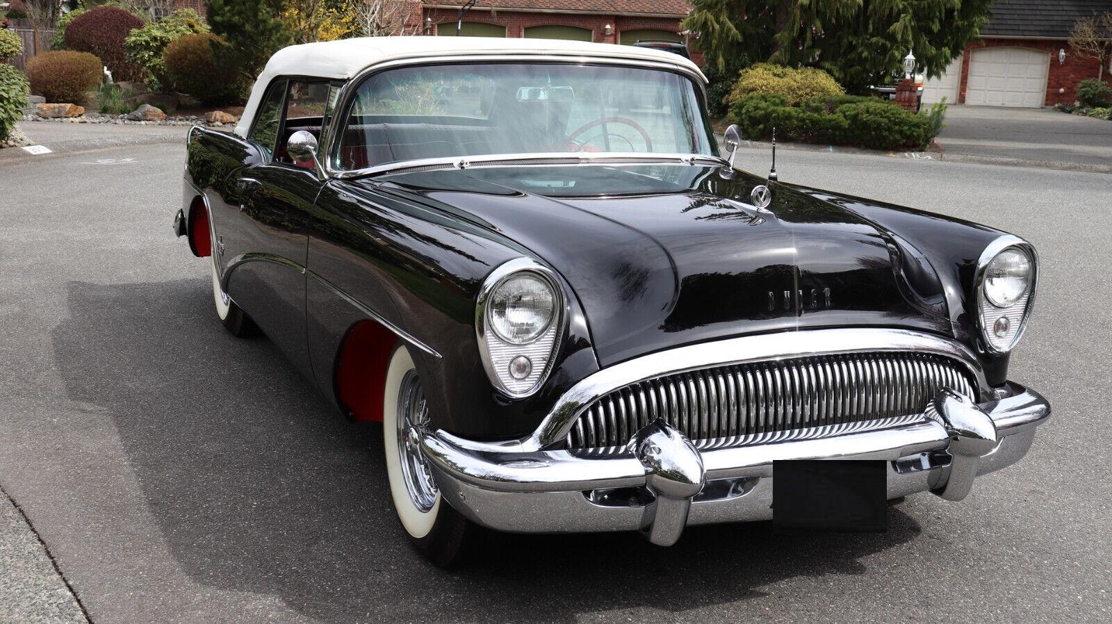 1954 buick skylark convertible raven black on lipstick red