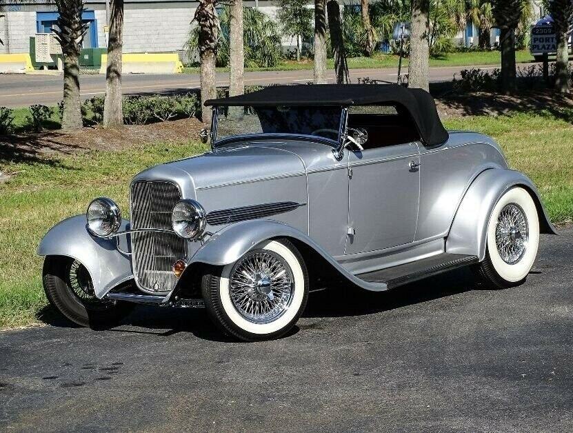 1932 ford model 18 roadster ingot silver 5 speed manual 2292 miles