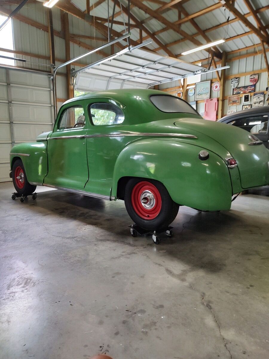 1947 plymouth deluxe coupe green rwd automatic p15