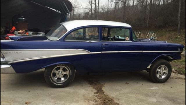 1957 chevy belair gasser just in time for santa claus to deliver ur gaser