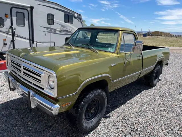 1973 dodge power wagon pickup green 4wd manual