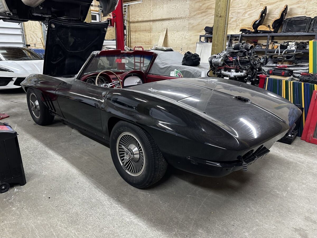 1965 chevrolet corvette convertible black