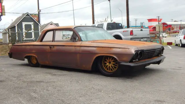 1962 impala bel air 2 door ls motor auto air ride bagged 20's impala no resrv