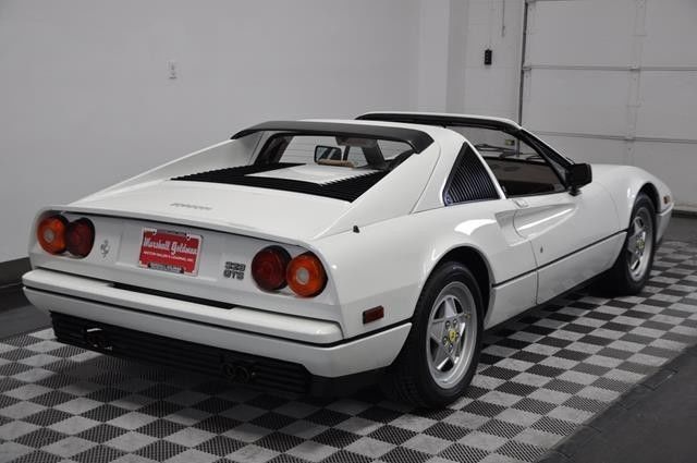 1989 ferrari 328 gts white/tan fresh service only 15600 miles