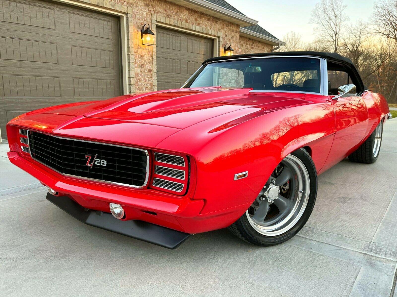 1969 chevrolet camaro completely restoredand upgraded bright red exterior