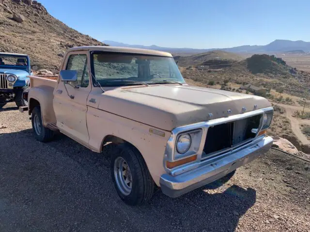 1978 ford f100 pickup yellow rwd manual custom