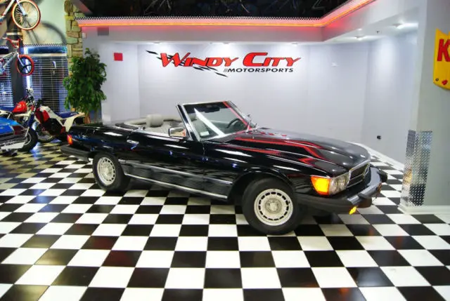 mercedes benz 380sl roadster removable hardtop cold a/c low miles very clean!