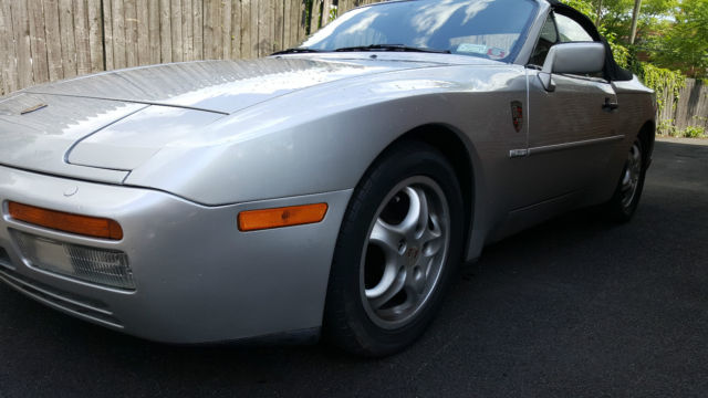 1990 porsche 944 s2 cabriolet 2-door/silver-black/very nice one