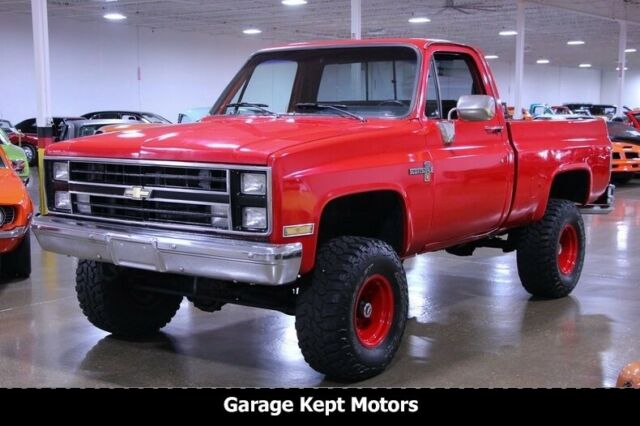 1987 chevrolet c10 scottsdale red pickup truck 5.0l v8 99276 miles