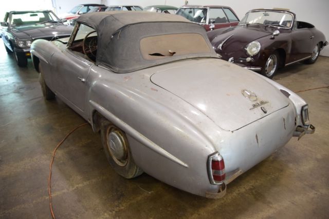 1958 mercedes benz 190sl excellent project softtop 050g white over dark red