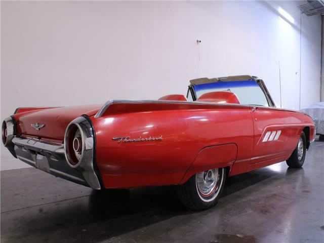 1963 ford thunderbird 390 v8 automatic convertible red