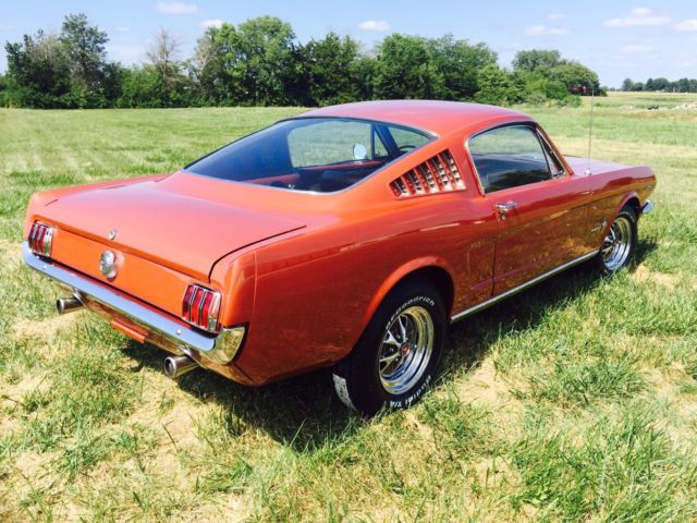 sharp 1966 mustang 2+2 fastback 289 4 sp 4bbl emberglo 2 tone interior all new