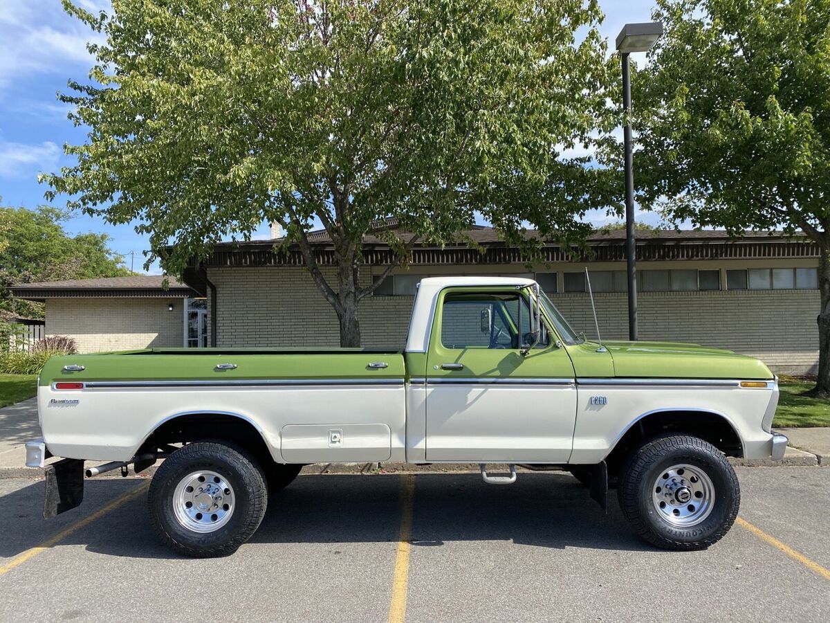 1973 ford f250 pickup green custom