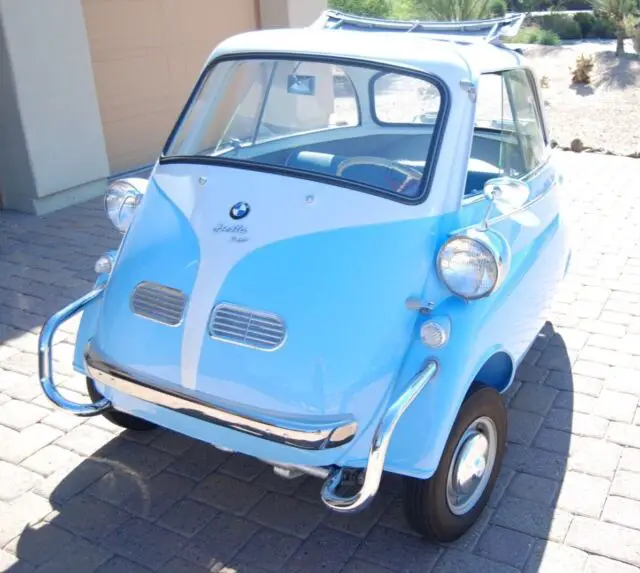 58 bmw isetta 300 micro car color as original, new interior, new tires like new