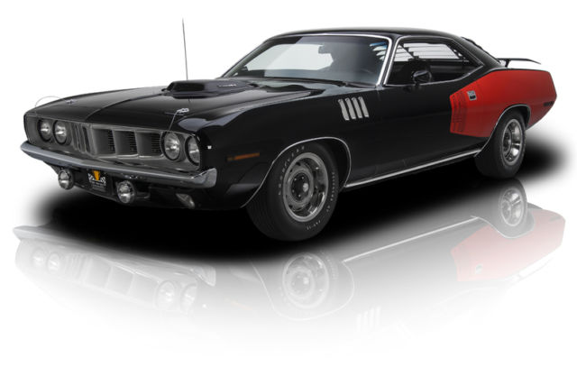 rotisserie restored built 'cuda 440 six pack v8 a833 4 speed shaker hood rally