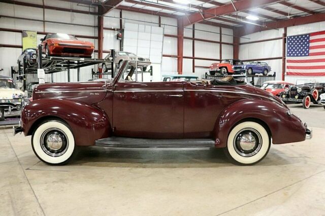1940 ford deluxe convertible 57 miles burgundy convertible flathead v8 3-on the