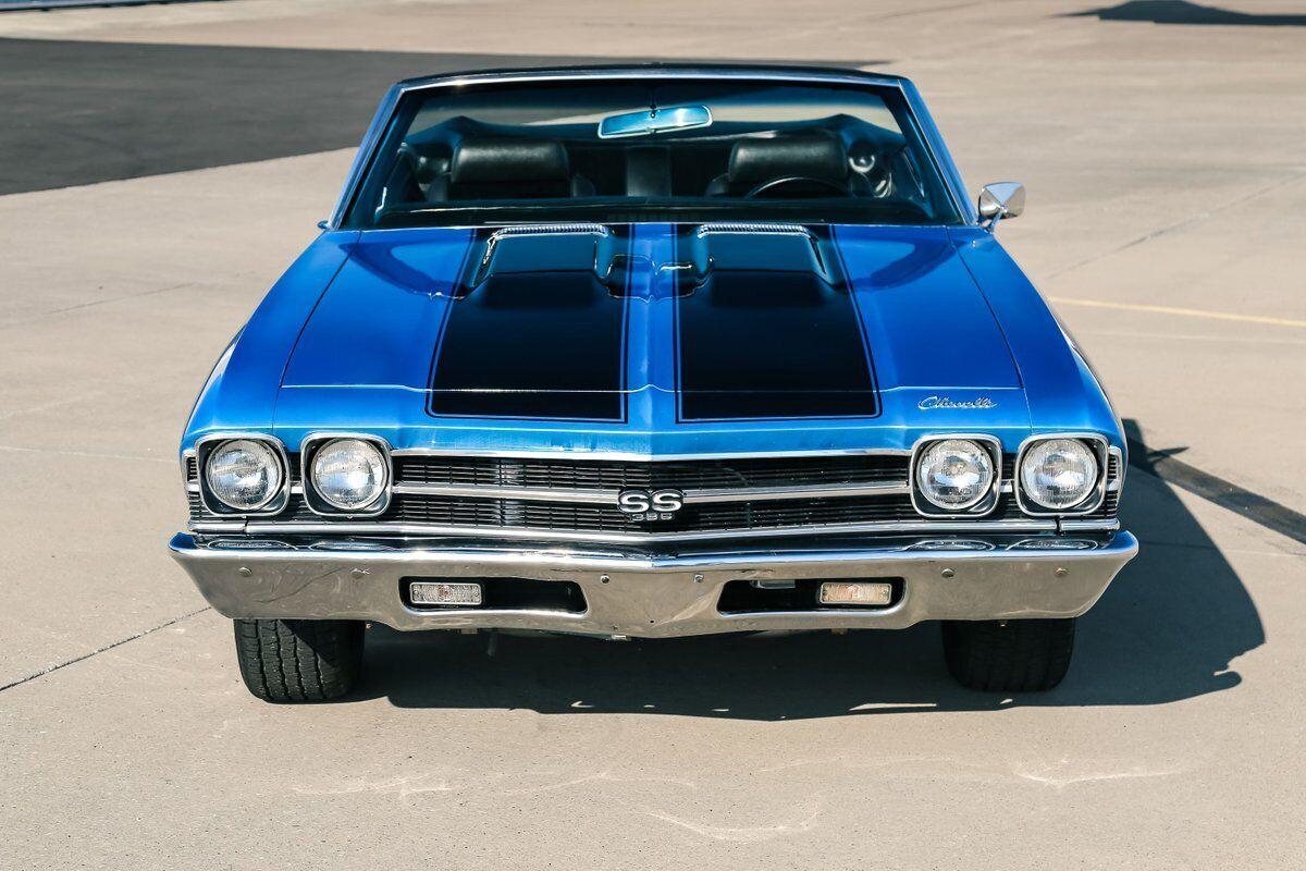 1969 chevrolet chevelle convertible 327ci v8 34072 miles blue