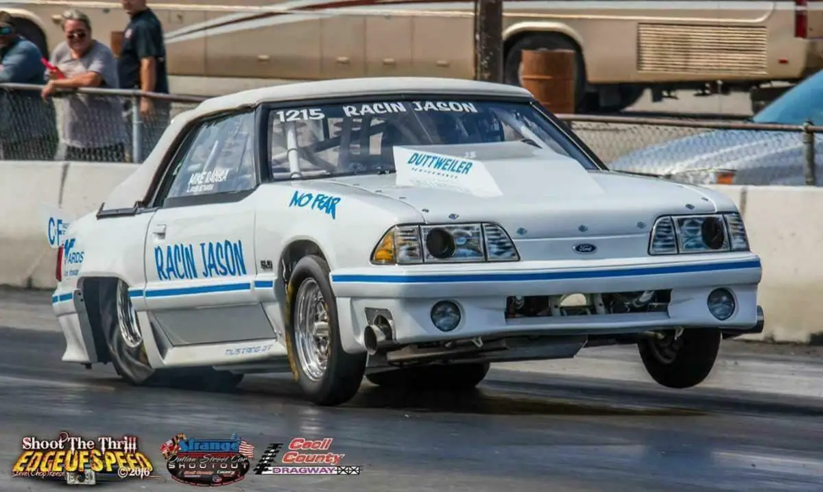 world famous racin' jason 1987 ford mustang gt twin turbo drag racing fox body