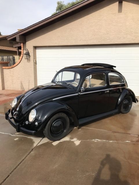 factory 1957 oval window ragtop vw bug classic volkswagen