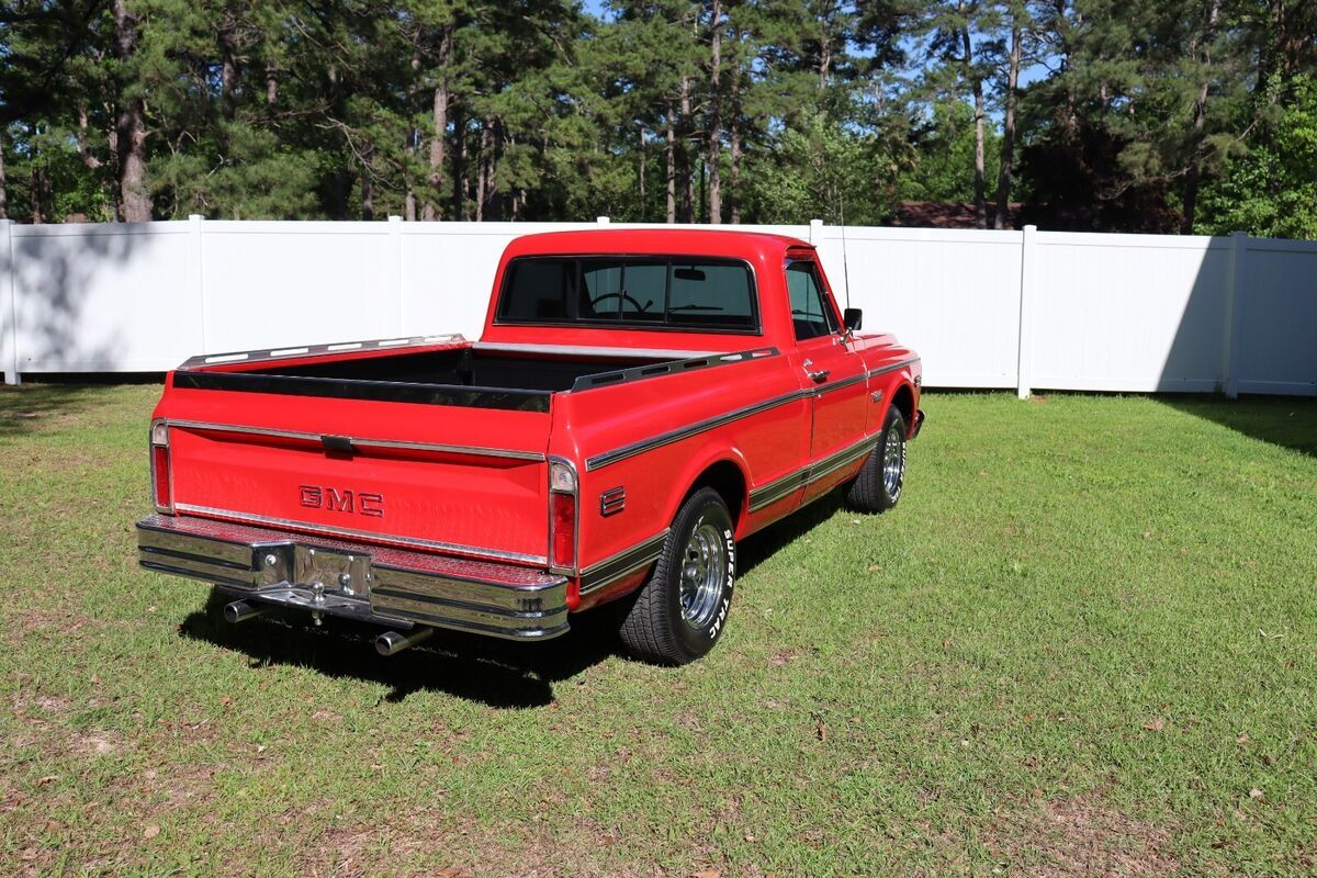 1970 red gmc 1500 custom short bed