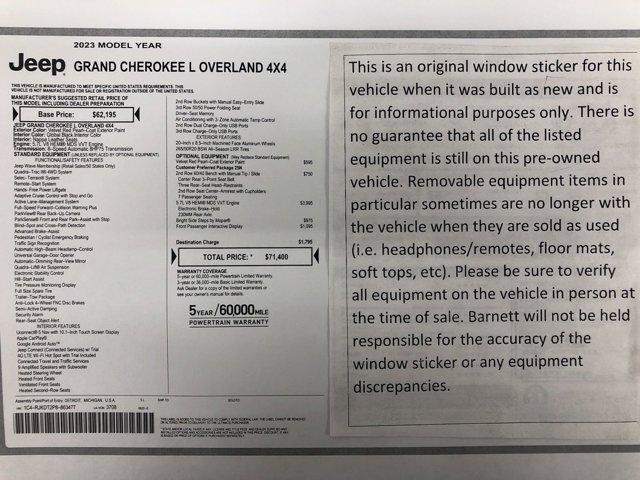 2023 jeep grand cherokee l overland