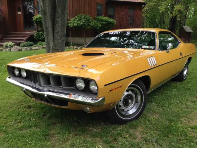 1971 plymouth 'cuda 340 original survivor el5 bahama yellow ca car 49,000 miles