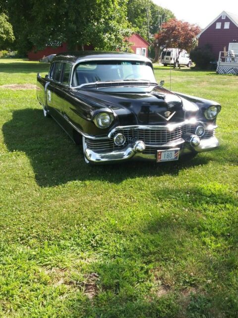 h1954 cadillac fleetwood limousine series 75 black all original , 1 family owned