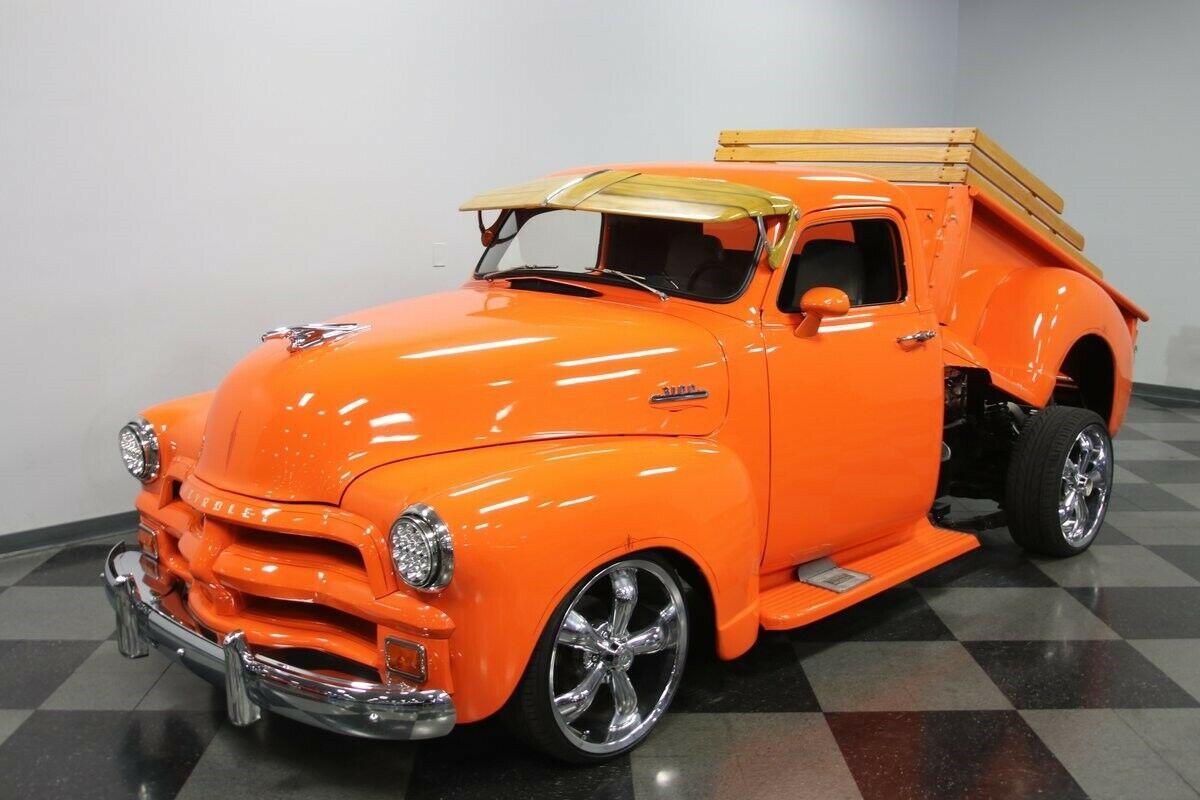 1954 chevrolet pickup restomod classic vintage chrome big block short bed chevy truck