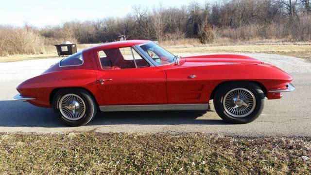 1963 chevrolet corvette 0 red coupe v8 327 manual