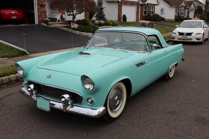 1955 ford thunderbird convertible aqua for sale in providence, rhode island