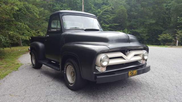 1955 ford f-100 base standard cab pickup 2-door runs and clean title no reserve