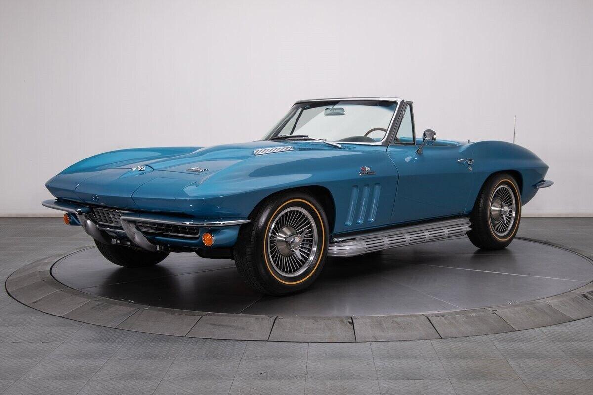1966 chevrolet corvette nassau blue convertible 427 v8 60072 miles