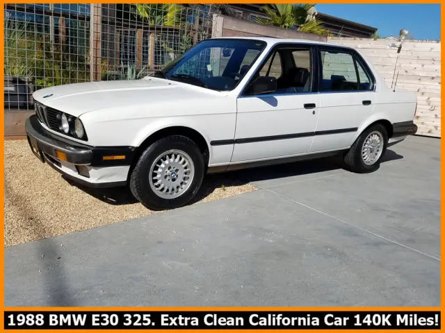 1988 bmw 325 sedan! immaculate rust-free e30 california car 140,700 miles!